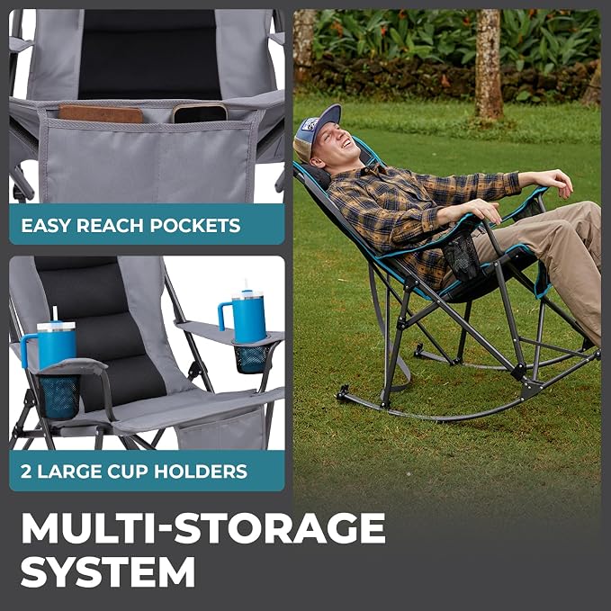 FUNDANGO Oversized Rocking Camping Chair - Image 6