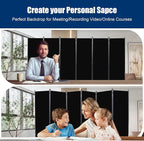 Room Divider 6FT Portable Room Dividers and Folding Privacy Screens, 6 Panel - Image 7
