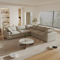 WJShome Cloud Modular Sectional Sofa, 160.6" Down Filled 5 Seater Couch by SofaFurniture