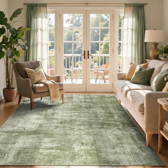 4x6 Ft Area Rugs for Living Room, Soft Non-Slip Washable Rugs Modern Abstract by Cuzwlovita