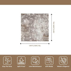 10x10 Square Living Room Area Rug – Washable Non-Slip Modern Large Rug - Image 2