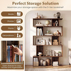 Giantex 5-Tier Bookshelf, 10-Cube Geometric Book Case - Image 4