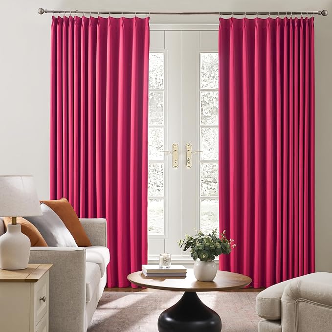 Pinch Pleated Curtains 108 Inches Long, Energy Saving Window Treatment Privacy - Image 4