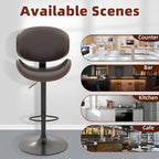 civama Bar Stools Set of 3 for Kitchen Counter, Adjustable Bar Height Chairs - Image 8