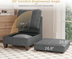 SITJOY Faux Leather Living Room Chair - Image 6