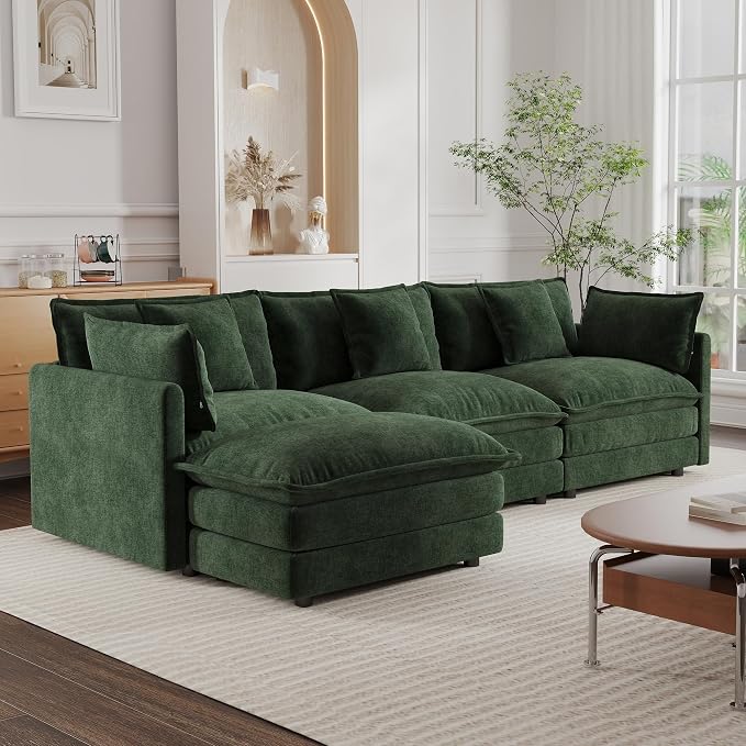 mikibama Modular Sectional Sofa, 111.5 Inch L Shaped Couch Set - Image 8