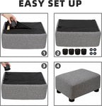 CAROLMADE Small Foot Stool Ottoman Footstool - Image 7