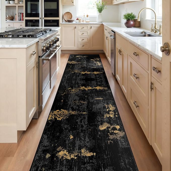RELEANY Washable Runner 2'x10' Abstract Area Rug - Image 2