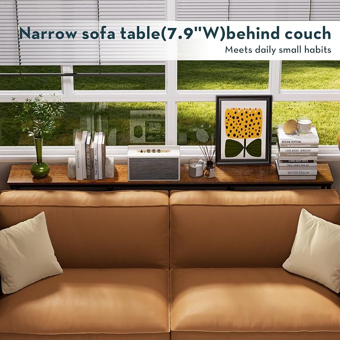 WOHOMO Console Table, 3-Tier Small Entryway Tables, Narrow Sofa Table - Image 6
