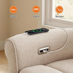 MCombo 87.8" Wall Hugger Power Reclining Sofa, 3-Seat Triple Recliner Couch - Image 10