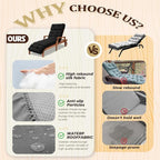 Chaise Lounge Cushion Outdoor, Waterproof Thick Patio Lounge Chair Cushion - Image 5