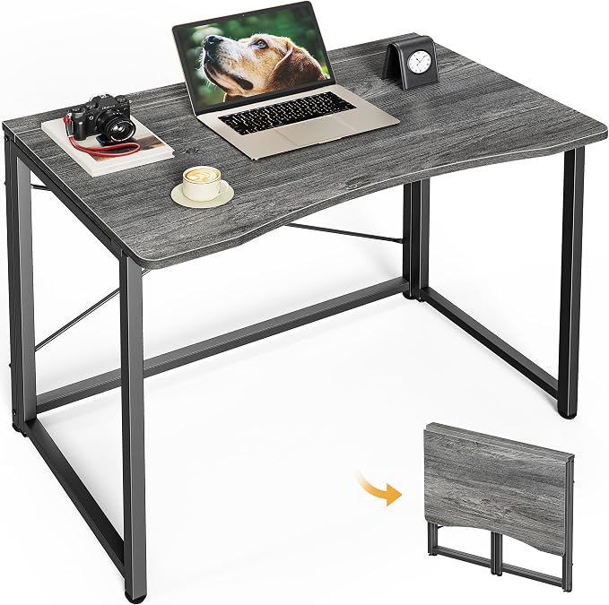 Huuger Folding Desk for Small Spaces, 31.5 Inch Foldable Computer Table by Huuger