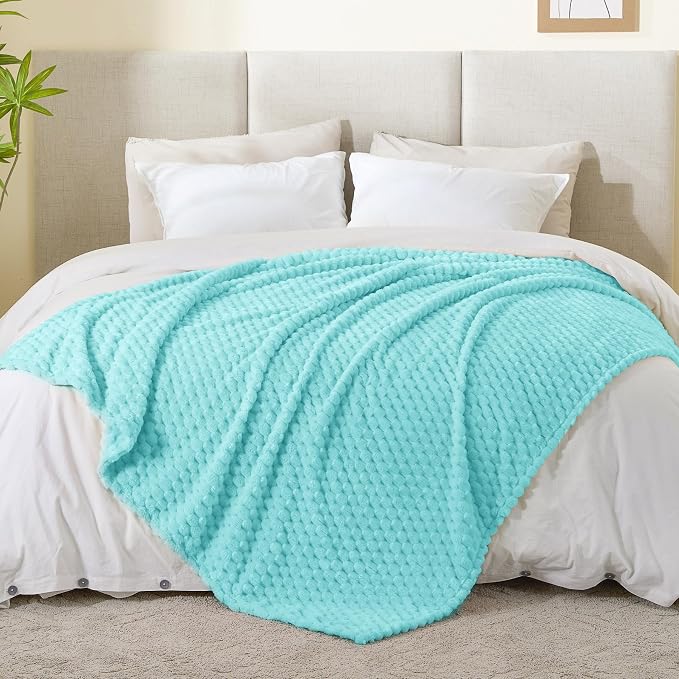 BEDELITE Aqua Twin Blanket for Couch, Soft Cozy Gifts for Women, 60 * 80 | 3D - Image 5