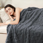 Aganear Fleece Throw Blanket for Couch Sofar 50"x60" Grey | Lightweight Fuzzy - Image 2