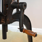 Carolina Chair & Table Adjustable Hand Crank 18" Wooden Top Rustic Side Table - Image 9