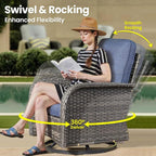 ovios 3-Piece Patio Furniture Set, Outdoor Wicker Sofa - Image 2