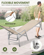 Patio Chaise Lounge Chair Outdoor Set of 2 - Image 5