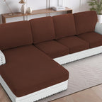 H.VERSAILTEX Sectional Couch Covers 4 Pieces Sofa Seat Cushion Covers L Shape by HVERSAILTEX