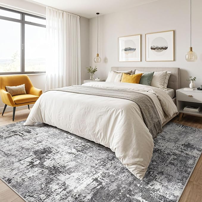 LOONGRUG 8x10 Area Rugs Washable Large Neutral Modern Living Room Rug | - Image 4