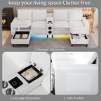 Sectional Couches for Living Room, 4 Seat Sectional Sofa - Image 6