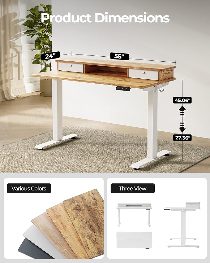 55x24 Inch Electric Standing Desk - Image 4
