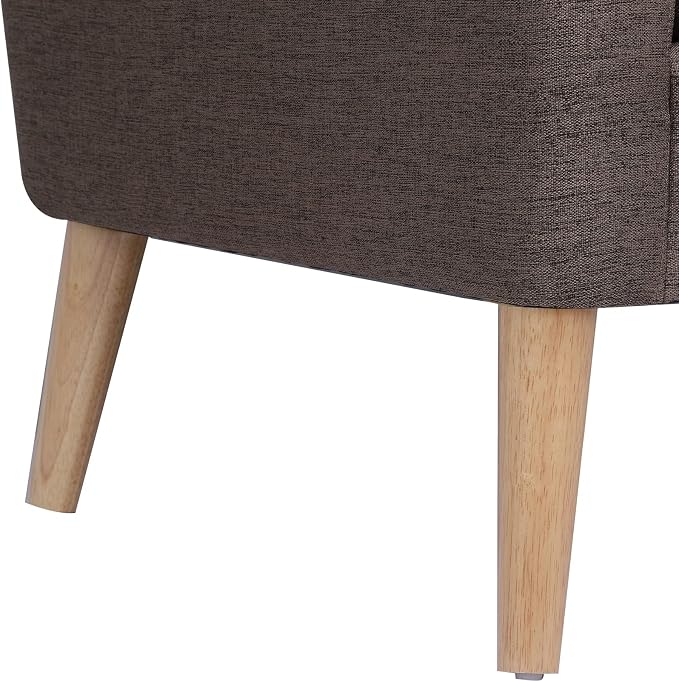Mid-Century Accent Chair, Modern Fabric Comfy Upholstered Armchair - Image 8