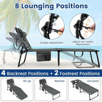 Goplus Tanning Chair, Folding Adjustable Patio Lounge Chair - Image 4