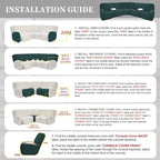 100% Waterproof Sectional Recliner Couch Covers - Image 7
