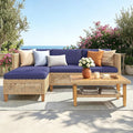 PHI VILLA Sectional Outdoor Couch, L-Shaped Wicker Patio Sofa Set, Small Rattan by PHIVILLA