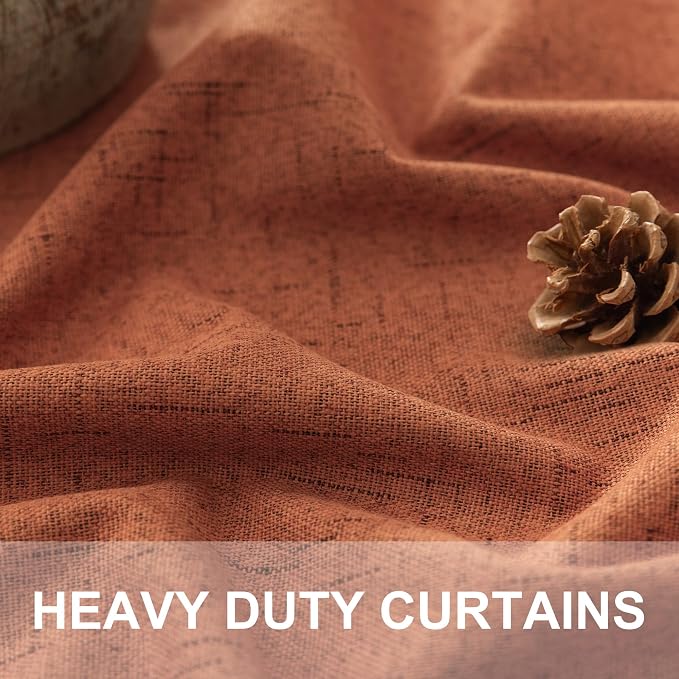 Terracotta Blackout Curtains 84 Inch Length 2 Panel Set - Image 3