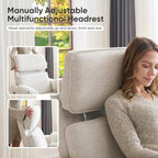 24" Extra Wide Swivel Rocker Recliner Chair - Image 6