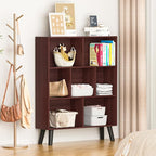 YAHARBO Walnut Bookshelf, 3 Tier Book Shelf - Image 7