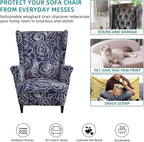 KRFOONN Wingback Chair Covers Slipcovers 2 Piece Stretch Wing Chair Covers - Image 5
