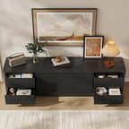 Fluted TV Stand for Living Room, Mid Century Modern Entertainment Center - Image 3