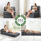 Convertible 4-in-1 Folding Sofa Bed Boneless Sleeper Chair Couch Foldable - Image 7