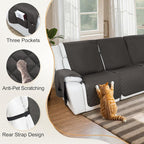HDCAXKJ 100% Waterproof Reclining Sectional Couch Covers L Shape Recliner Sofa - Image 5