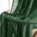 MIULEE Emerald Green Linen Curtains 52x90 Inch Long - Image 6