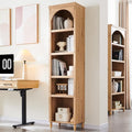 IFGET 76" Tall Arched Bookcase, Farmhouse 5 Tiers Narrow Arched Bookshelf by IFGETEnrichYourLivingSpace