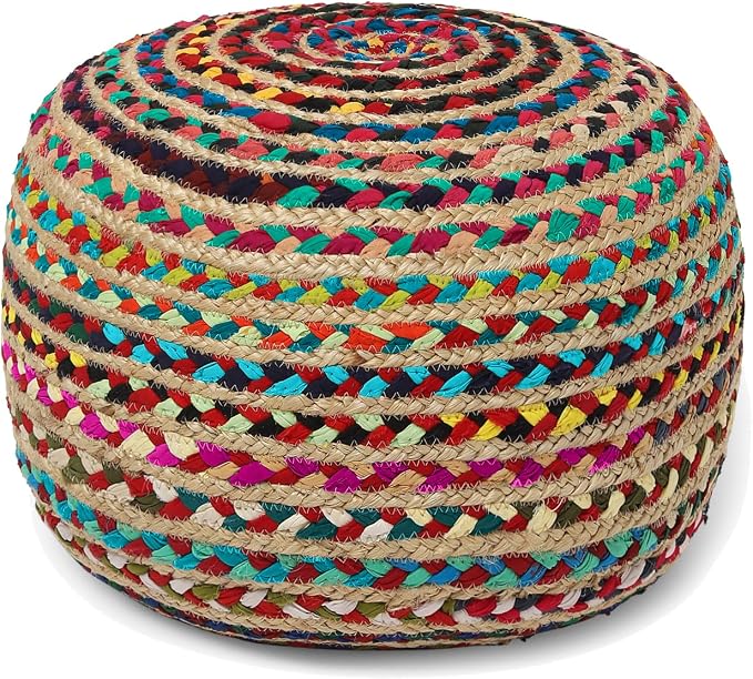 REDEARTH · Round Pouf Ottoman - Image 4