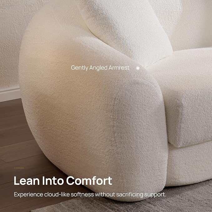 SICOTAS Curved Sofa Couch Bed for Living Room Convertible Futon Cloud Boneless - Image 7