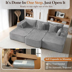 108" Cloud Sectional Couch, Comfort Sleep Sofa - Image 3