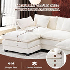Ihanherry 111.4" U Shaped Cloud Couch Modern Modular Sectional Sofa - Image 2