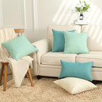 Stellhome Burlap Large Throw Pillow Covers Textured Farmhouse Linen Pillowcase - Image 6