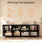 70" Fluted TV Stand for TVs Up to 50/55/65/75", Mid-Century Modern - Image 8