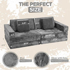 Contour Comfort Kids Couch 14 PC Modular Kids Play Couch Set – Convertible Sofa - Image 2