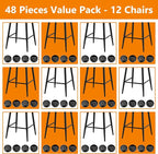 48-Pack Wrought Iron Patio Furniture Feet Caps 1-1/2 inch Round Plastic Outdoor - Image 10