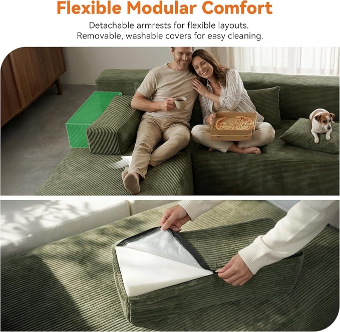 MONVANE 106" Cloud Sectional Couch - Image 4