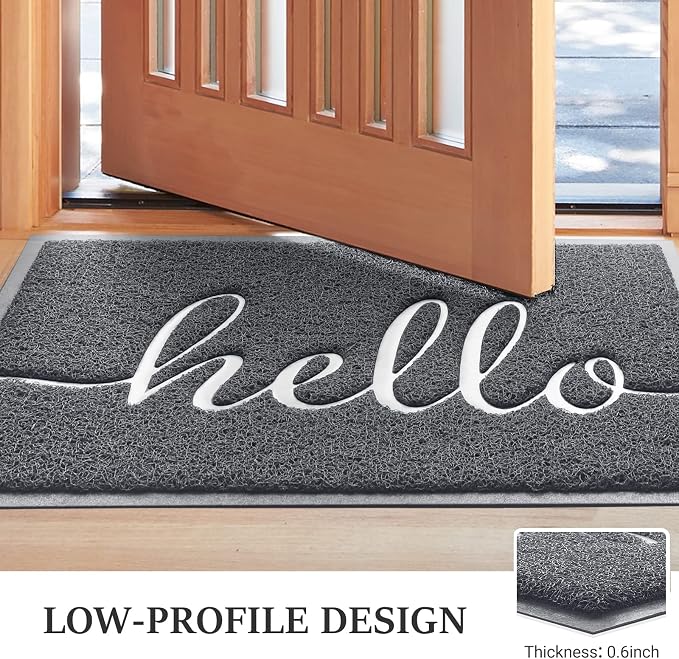 Door Mat Welcome Mat Floor Mat for Entryway, High Traffic Areas | Low Profile - Image 4