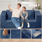 Futon Sofa Bed with Pillow, 3-in-1 Sleeper Sofa Bed with Removable Cover - Image 8