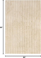 nuLOOM Kai Beige Striped Washable Area Rug - Image 2